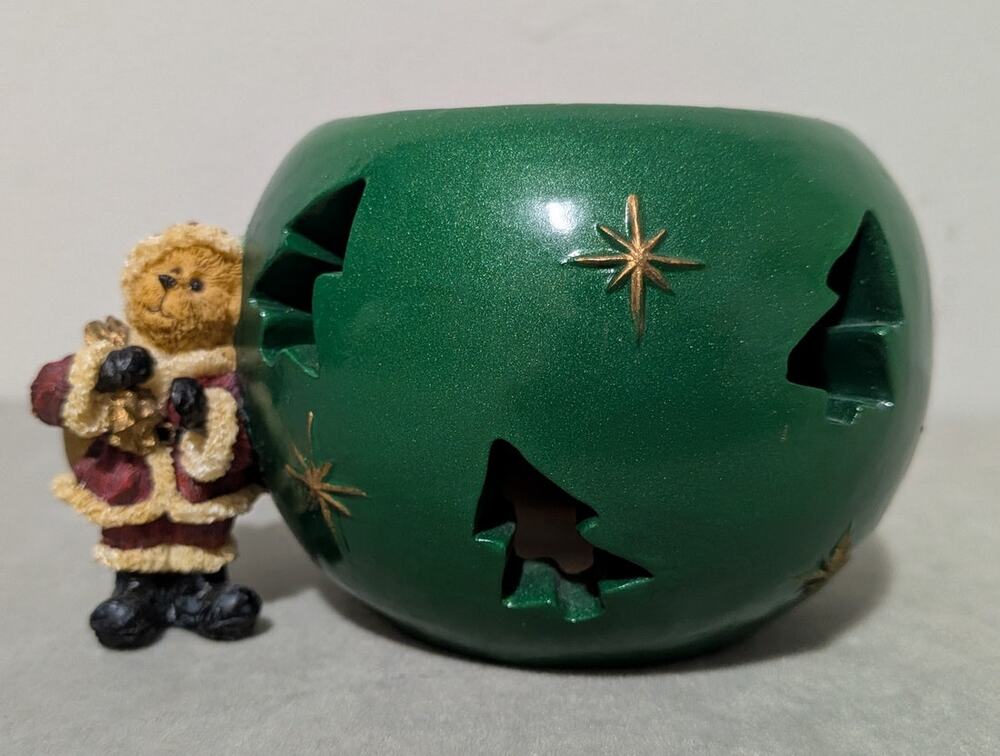 Boyds Bears Klaus Kringlebear Deck The Halls Candle Holder 27732 Christmas